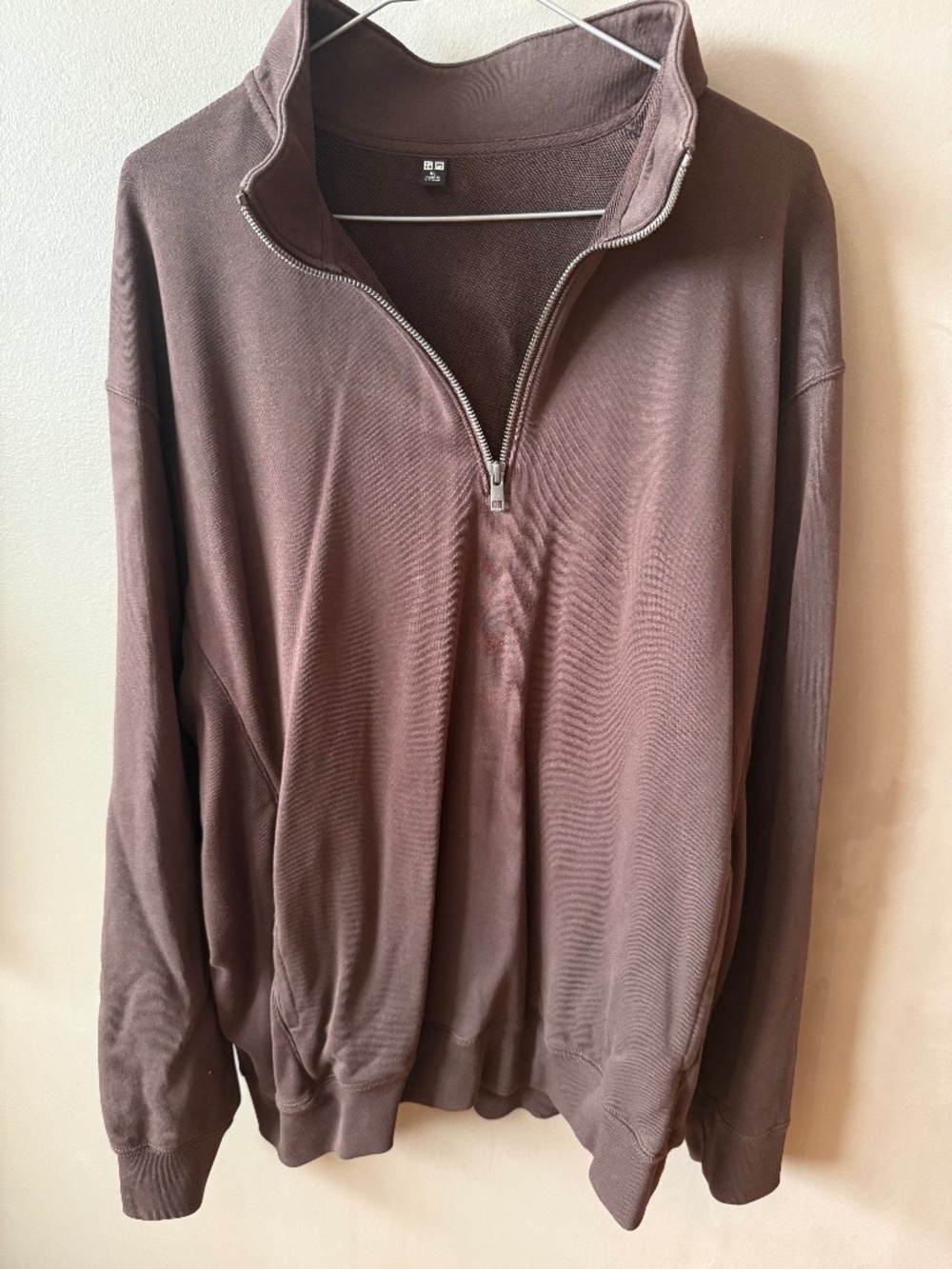 Uniqlo "Men's Half-Zip Sweatshirt" Dark Brown XL